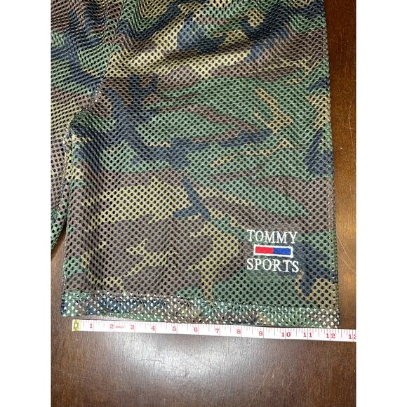 VTG 90s Tommy Hilfiger Camo Mesh Shirt and Shorts Set Size L - Picture 13 of 16